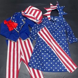 ชุดแฟนซีเด็ก ชุดวันชาติอเมริกา USA ธีมธงชาติ (ชุด+หมวก) 