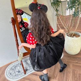 ชุดแฟนซีเด็ก เดรสมินนี่เม้าส์ Minnie Dress