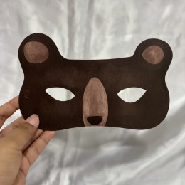 หน้ากากสัตว์ wild life ลงสีละมุนแนวสีน้ำ เป็นสัตว์ป่า