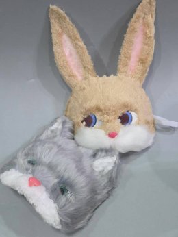 หน้ากากขนปุย หน้ากากวัน easter ดีไซน์ขนปุยๆ