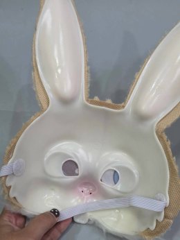 หน้ากากขนปุย หน้ากากวัน easter ดีไซน์ขนปุยๆ