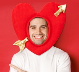 หมวกลูกศรหัวใจ หมวกกามเทพ หมวกวาเลนไทน์ 3d