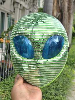 หน้ากากเอเลี่ยนเขียวบุกโลก Green Alien Mask