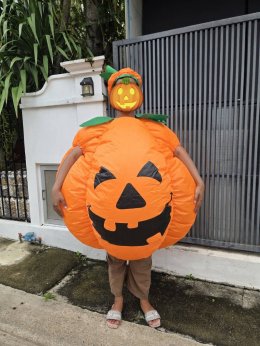 ชุดคอสตูมฟักทองยักษ์เป่าลม Pumpkin Party Costume 