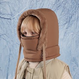 Fleece ski hood / snowboard hood for kids หน้ากากสกีกันลม