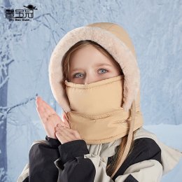 Fleece ski hood / snowboard hood for kids หน้ากากสกีกันลม