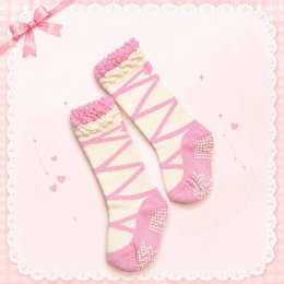 ถุงเท้าเด็กเล็กถุงเท้ายาวสไตล์ญี่ปุ่น Baby Girl Socks