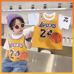 Lakers 24เสื้อแขนกุดดีไซน์ลุคสปอร์ตเท่ๆเสื้อแขนสั้น