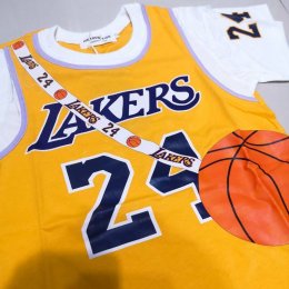 Lakers 24เสื้อแขนกุดดีไซน์ลุคสปอร์ตเท่ๆเสื้อแขนสั้น