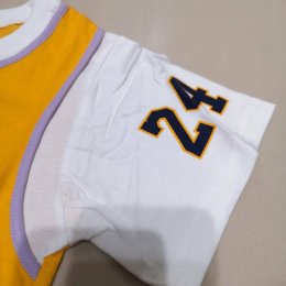Lakers 24เสื้อแขนกุดดีไซน์ลุคสปอร์ตเท่ๆเสื้อแขนสั้น