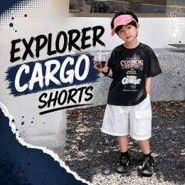 กางเกงขาสั้นเด็กโต Explorer Cargo Shorts 