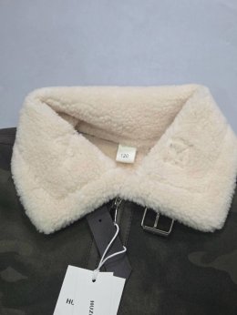 เสื้อกันหนาวแจ็กเก็ตหนังนุ่ม Suede Cloudy Fur Jacket Kids