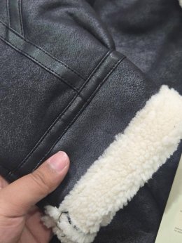 เสื้อกันหนาวแจ็กเก็ตหนังนุ่ม Suede Cloudy Fur Jacket Kids