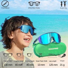 Kid Biker Sunglasses แว่นกันแดดเด็ก kocotree ทรงสปอร์ต 