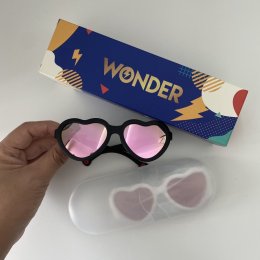 Mini heart sunglass แว่นเด็กกรอบหัวใจเลนส์ปรอท