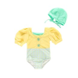 ชุดว่ายน้ำ Pastel Vintage Scottyดีไซน์ 2 tone 