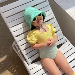 ชุดว่ายน้ำ Pastel Vintage Scottyดีไซน์ 2 tone 