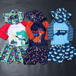 SET ชุดว่ายน้ำเด็ก 3 ชิ้น พร้อมส่งจากไทย ครบจบในเซ็ตเดียว