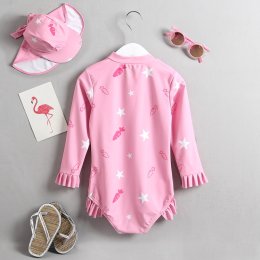 ชุดว่ายน้ำลายการ์ตูนกระต่ายน้อยสุดน่ารัก มาเป็นเซ็ต2ชิ้น