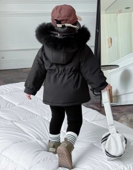 เสื้อโค้ทกันหนาวเด็ก มีฮู้ดพร้อมเฟอร์ (สามารถถอดขนเฟอร์ออกได้) STREET193