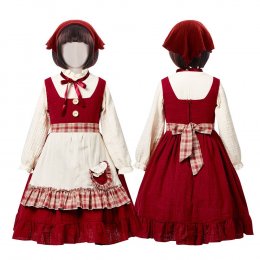 ชุดนานาชาติ ยุโรปเด็ก ชุดหนูน้อยหมวกแดง (Fancy375)