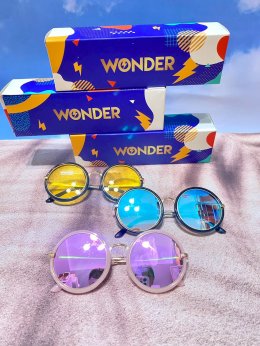 Colorful Round Retro แว่นกันแดดเด็กสุดคิ้วท์ สไตล์เรโทร 