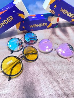 Colorful Round Retro แว่นกันแดดเด็กสุดคิ้วท์ สไตล์เรโทร 