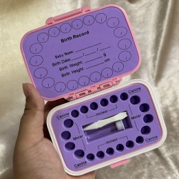 กล่องเก็บฟันน้ำนม พร้อมกล่องและไม้คีบ Baby tooth buddy
