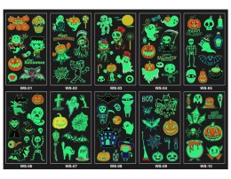 Halloween Tatto set Tatto ฮาโลวีนเรืองแสง 