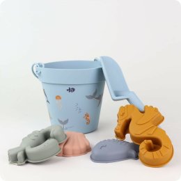 Silicone Beach toy set ชุดถังตักดินซิลิโคนและแม่พิมพ์