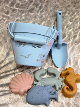 Silicone Beach toy set ชุดถังตักดินซิลิโคนและแม่พิมพ์