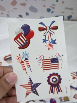 USA Tattoo Set เรืองแสงในที่มืด พร้อมสนุกทุกเทศกาล