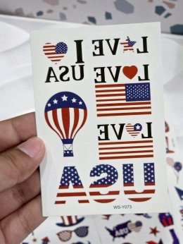 USA Tattoo Set เรืองแสงในที่มืด พร้อมสนุกทุกเทศกาล