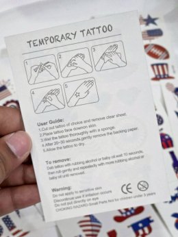 USA Tattoo Set เรืองแสงในที่มืด พร้อมสนุกทุกเทศกาล