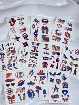 USA Tattoo Set เรืองแสงในที่มืด พร้อมสนุกทุกเทศกาล