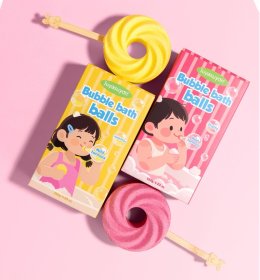 Cotton candy Bathbomb ปล่อยสีสวยๆ+เป่าบับเบิ้ลได้ 