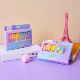 เทียน Happy Birthdayเทียนวันเกิดตัวอักษรน่ารัก