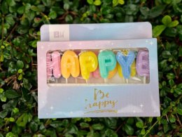 เทียน Happy Birthdayเทียนวันเกิดตัวอักษรน่ารัก