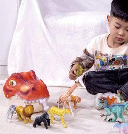 T-rex head model box กล่องเก็บโมเดลรูปหัว t-rex 