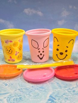 SET เซ็ตแก้วน้ำ 3 ใบ พร้อมหลอด (JP14)