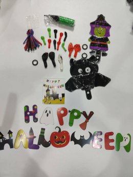 เซ็ตลูกโป่งและอุปกรณ์ตกแต่งผนังสำหรับวัน halloween