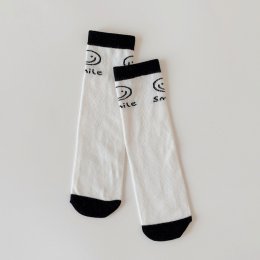 Set ถุงเท้า black n white smiley sock 4 คู่(SOCK117)
