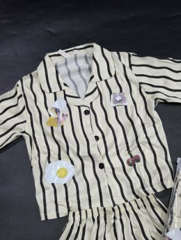 ชุดนอนเด็กลายอาหารเช้าสุดคิ้วท์