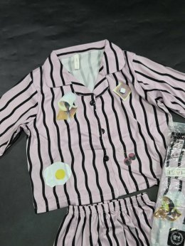 ชุดนอนเด็กลายอาหารเช้าสุดคิ้วท์