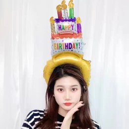 คาดผมบอลลูนฟอยด์ Happy Birthday