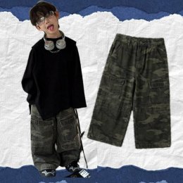 กางเกงยีนส์เด็กขายาว ทรงแบ็คกี้ oversize Baggy Pants 