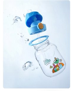 New! กระติกน้ำ lemonkid 2 in 1หลอดเด้งและแบบยกดื่ม