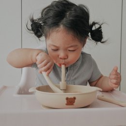 ชามซิลิโคนก้นดูด minimal สไตล์เกาหลี 