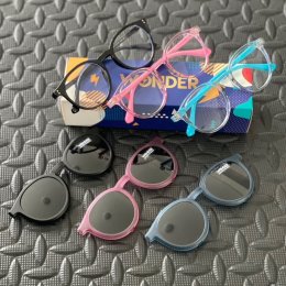 แว่นกันแสงสีฟ้าเด็กแบบมีคลิปกันแดด