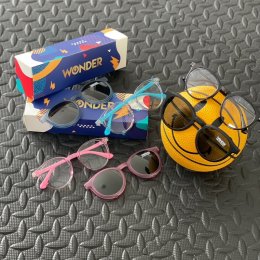 แว่นกันแสงสีฟ้าเด็กแบบมีคลิปกันแดด